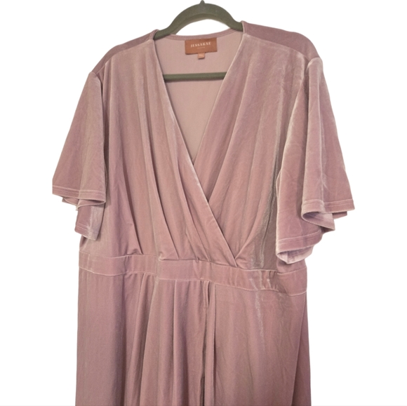 Jessakae dusty pink velvet dress size 3XL - Picture 5 of 7